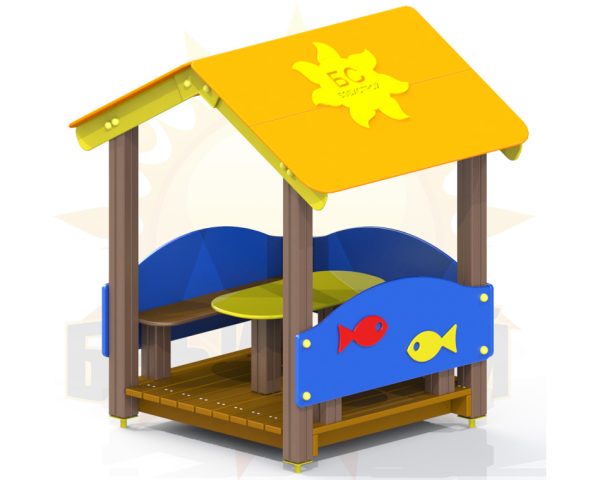 Domik besedka More so stolikom