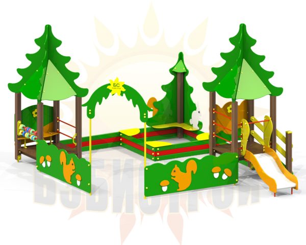 Pesochnyj dvorik Elovyj les speredi