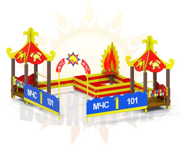 Pesochnyj dvorik MCHS speredi s logo