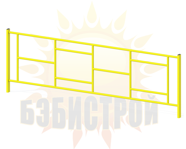 Zabor Geometriya 2000mm zheltyj na sajt